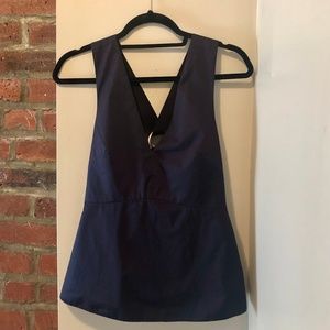 *TIBI* Cotton Peplum Top